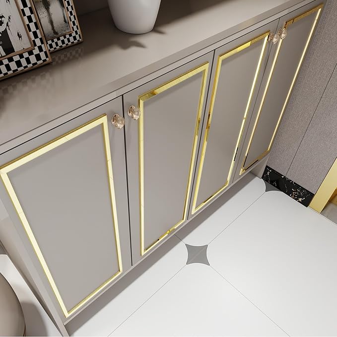 Gold Metallic Contact Paper Peel and Stick Countertop Contact Paper Self-Adhesive Waterproof DIY Decor Wallpaper for Shelf Liner Fridge and Cabinets A Set of 23.6"x240"