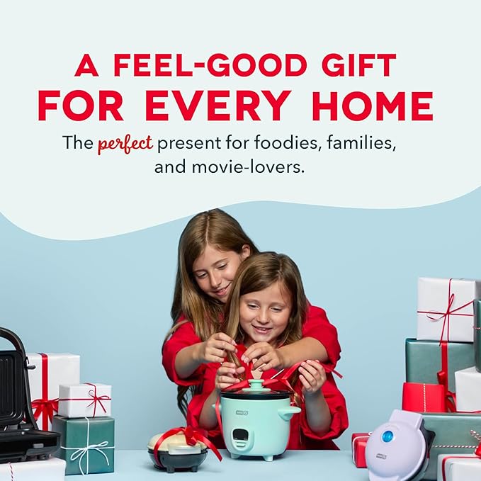 Dash Mini Rice Cooker - Designed for Single-Serve Cooking - Compact Rice Cooker with Nonstick Removable Pot, Keep Warm Function & Easy-to-Clean Sleek Design - Red