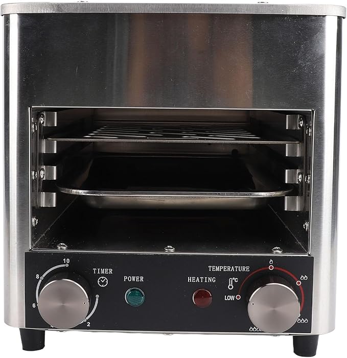 Commercial Steak Grill 1700W Electric Oven, Stepless Adjustment, Smokeless, US Plug 110V - High Temperature Cooking, Multi Functional for Steak, Cake, Pizza