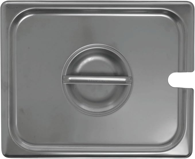 Kratos Commercial Electric Countertop Food Warmer with Two Half Size Hotel Pans and Slotted Lids, 120V, 1200 Watts, Stainless Steel Portable Food Warmer with Pans