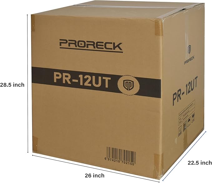 PRORECK 12U Rack/Road Case With Slant Mixer Top, One Side table And Casters, 20'' Rackable Depth, Plywood, 12U Installation Size, Pro Stage Performance.