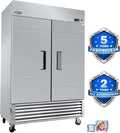 54"W Commercial Reach-in Upright Freezer - Low Noise & Energy Saving, Stainless Steel Freezer, 6 Adjustable Shelves, LED Lighting, 49 Cu.ft, Automatic defrost, Digital Temperature Control
