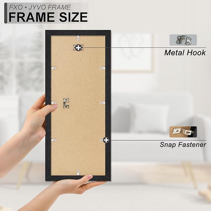Engineered Wood 14x20 Picture Frame Set of 6, Black Frame for 14 x 20 Inch Picture Poster Photo, Light Weight 14 by 20 Frame with Wood-grain for Wall - 6 Pack/Black/14 x20