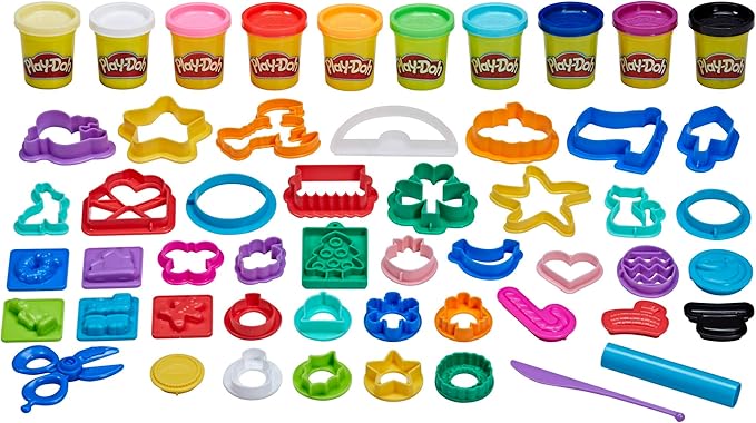 Play-Doh Holiday Set of Tools, 43 Accessories & 10 Modeling Compound Colors, Kids Toys, Holiday Arts and Crafts for Kids 3+ (Amazon Exclusive)