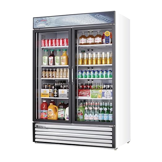 EMSGR48 Reach-in Merchandising Refrigerator 2 Swing Glass Doors, 115v, NSF - 50 cu. ft.