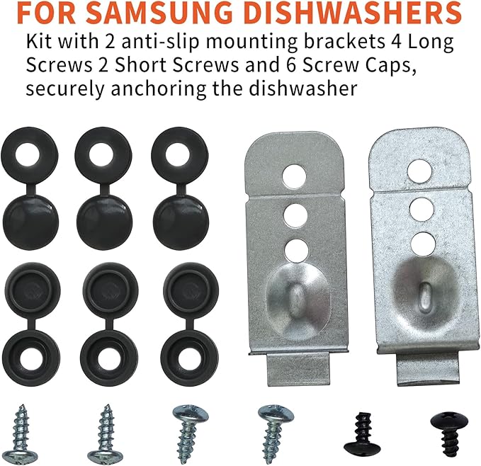 2PCS DD98-01051C Dishwasher Installation Bracket kit for Samsung Dishwasher Parts DW80M DW80R DW80B Replace AP6244517 PS12085777 EAP12085777