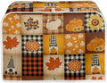 UNICEU Autumn Pumkins Maple Leaves Toaster Covers 2 Slice Bread Maker Dust Cover, Fall Harvest Kitchen Small Appliance Dust Protector Cover, Thankgiving Day Gifts