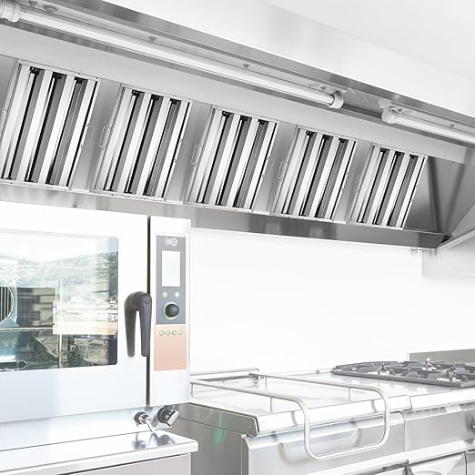 VEVOR Commercial Hood Filter, 15.5W x 19.5H Inch Range Hood Filters, Stainless Steel Restaurant Range Hood Baffle Filter for Grease Rated Commercial Kitchen Exhaust Hoods, 3 Grooves, Pack of 6