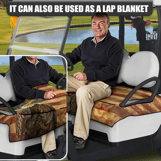 Golf Cart Seat Cover Cushion Designed for Outdoor Durability, Featuring Breathable Fabric, Waterproof Layer and Secure Seat Fit