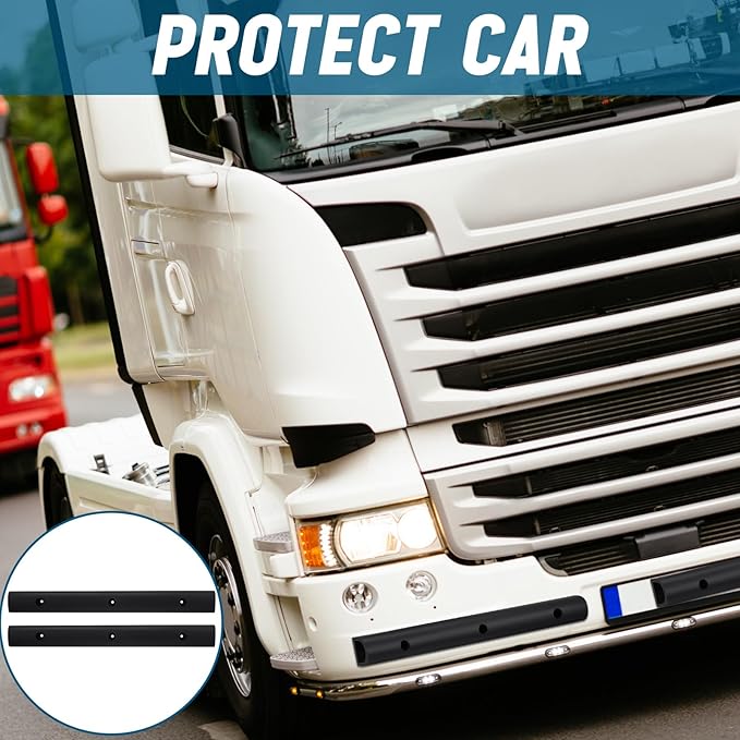 4 Pcs 2090616-2 20 Inch Universal Rubber Bumper Strip Durable D Shaped Rubber Bumpers Extruded Guard Protector Dock Bumpers with Installation Accessories for Truck Equipment and Delivery Bays