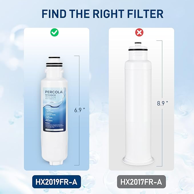 HX2019FR-A Water Filter Replacement, Compatible with Hisense HX2019FR-A, HX2019F-A, HRM260N6TSE, HRFD560SW, HRCD585BW, HRFD634BW, HRCD650BW, HRCD586TBWB and Mora MRM260N6TSE (1 Pack)