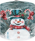Kawaii Snowman Dust Cover for Kitchen Instant Pot Accessories Appliance Cover Quart Pressure Cooker Air Fryer Rice Cooker Kitchen Appliance Dust Covers with Storage Pockets Size L