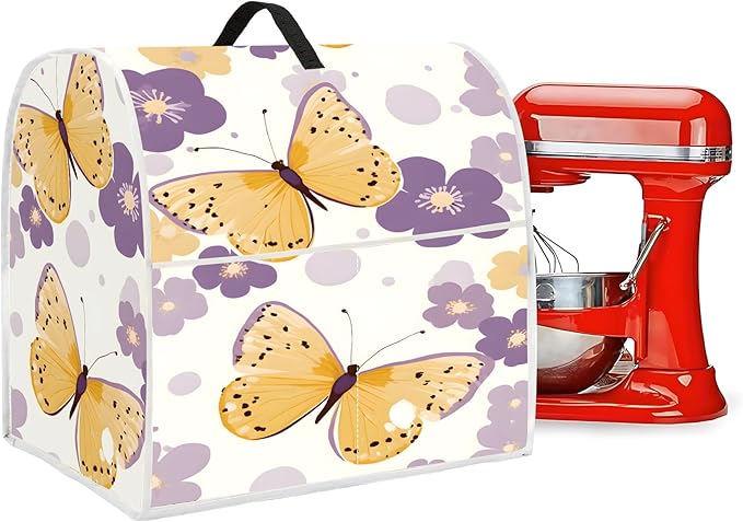 Mixer Dust Cover for 6-8 Qt Stand Mixer, Cloth Cover with 2 Storage Pockets for Stand Mixer Protective Covers Large for 6-8 Quart Mixer