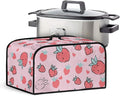 Strawberry Crock Pot 6-8 Quart Slow Cooker Cover Dust Cover Grass Slow Cooker Bag Slow Cooker Cover Compatible with 6-8 qt Slow Cooker Slow Cooker Cover Decor