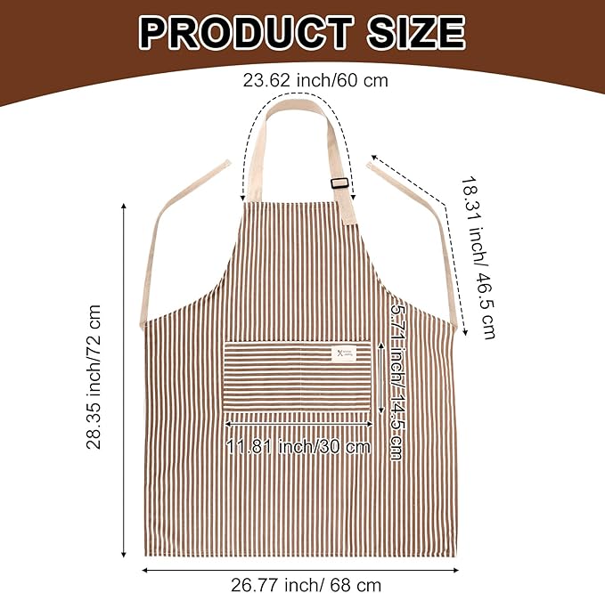 Janmercy 24 Pcs Aprons for Women Men with 2 Pockets Linen Cooking Kitchen Apron Adjustable Bib Chef Apron Bulk Aprons Unisex