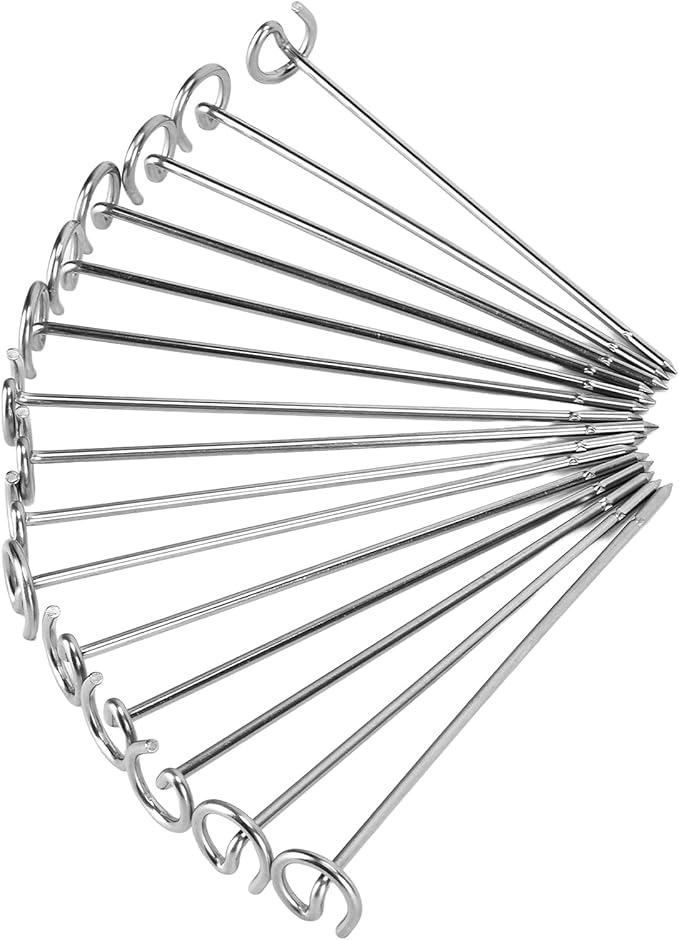 304 Stainless Steel Skewer Stand Set, Multifunction Grill and Dehydration Rack, Fryer Accessories for Pinxia - Food Grade Safety, Durable Design, Ideal for Barbecue and Air Fryer (8QT)