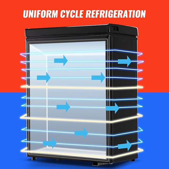 Mini Deep Freezer Small Freezer Top Open Door Chest Freezer with Removable Storage Basket for Home Kitchen Garage