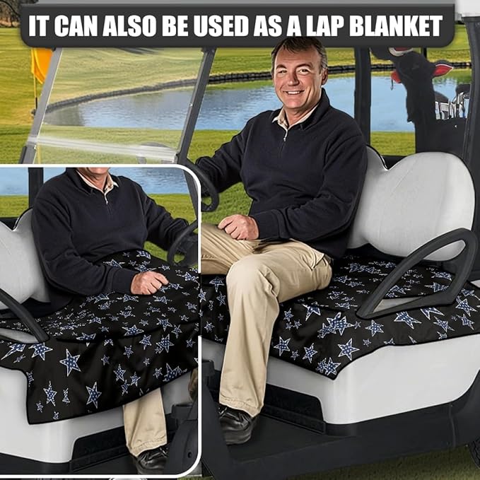Golf Cart Seat Cover Cushion Designed to Keep Seats Clean and Dry, Featuring Waterproof Layer and Soft Breathable Fabric
