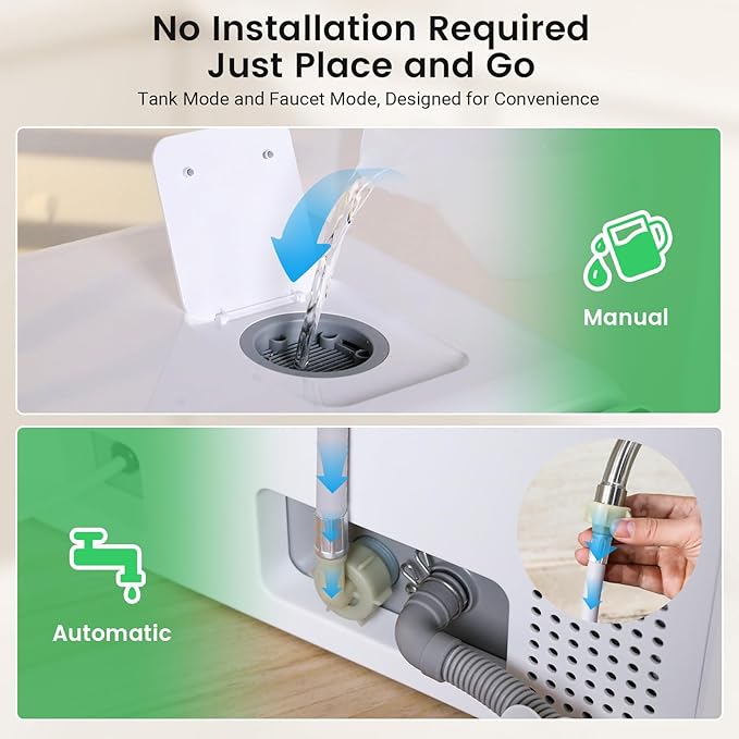 BLITZHOME WiFi Countertop Portable Dishwasher, Smart 9 Programs, 167℉ High-Temp, 360° 3Spray, 24H Timing, Hot Air Drying, Air Refresh, Baby-Care, LED Light, 5.2L Built-in Water Tank for Apartments RVs