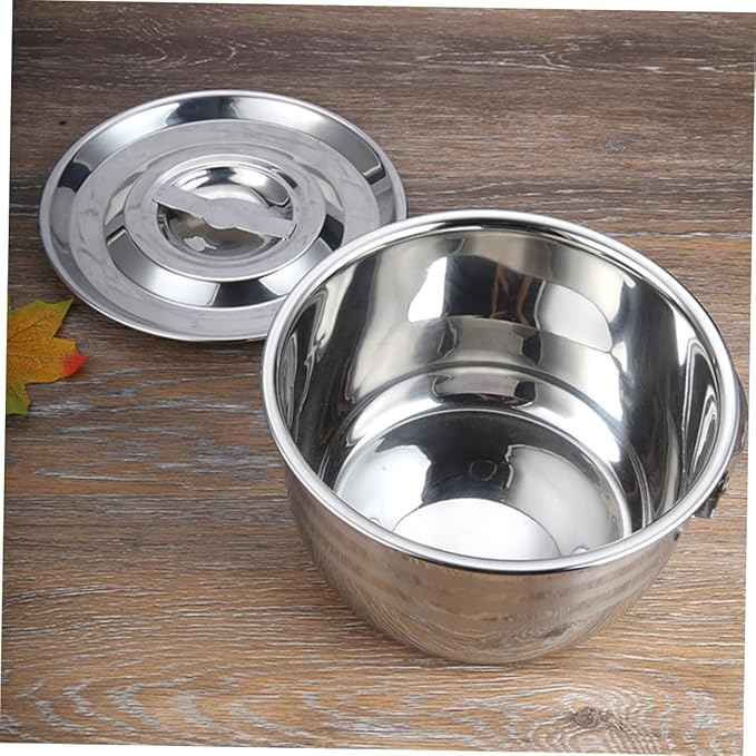 PRETYZOOM Camping Griddle Camping Pot Jacketed Kettle Thicken Child Stainless Steel Thicken Stew Pot Camp Cooking Stainless Steel Cookware