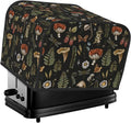 Vintage Witch Leaves Plant Mushroom 4 Slice Toaster Cover, Waterproof Toaster Dust Cover Bread Maker Protective For Small Kitchen Appliance Dining Room Table Home Decor Gifts