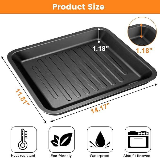 Air Fryer Replacement Parts for COSORI 13 in 1 CS130-CFH CS130-AO 12 in 1 CO130-AO 32Qt Air Fryer Toaster Oven Combo, Air Fryer Rack Accessories Grill Pan Grill Plate Crisper Plate Tray