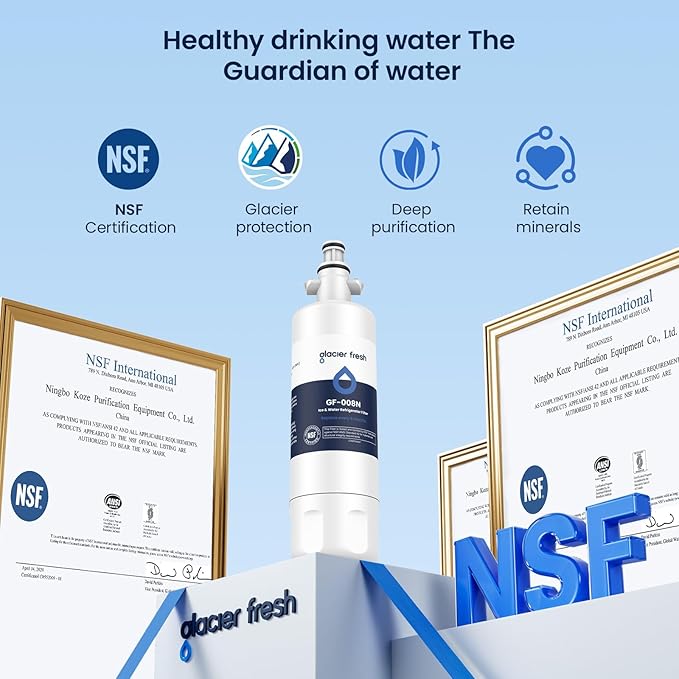 GLACIER FRESH Fridge Freezer Water Filter Replacement for Blomberg Beko 4874960100 Water Filter, 1 Pack