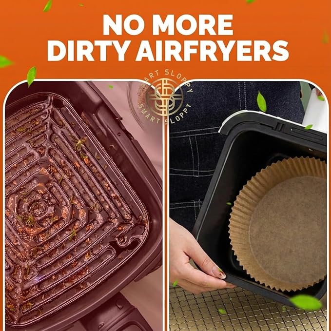 6.5 inches Round Air Fryer Liners Disposable Parchment Paper Liner Airfryer 3-5 QT Basket inserts Filter Sheets EXTRA THICK 40 GSM - Pack of 125