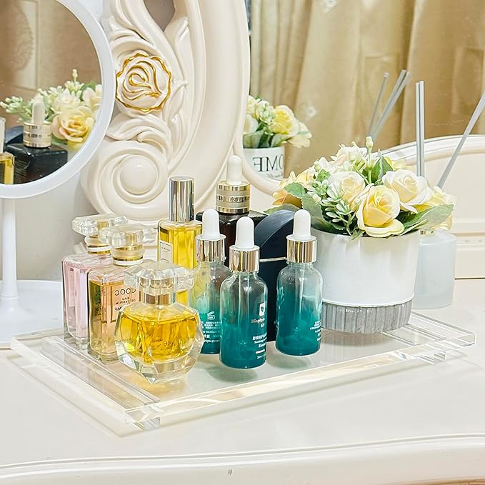 Bigfety Acrylic Soap Tray, Soap Pedestal Stand Sink Tray for Kitchen Bathroom Counter, Clear
