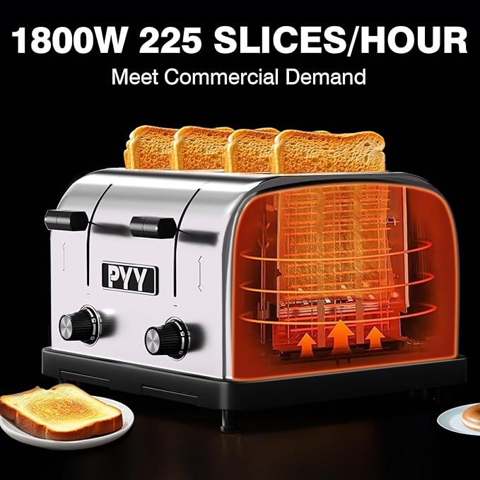 PYY Commercial 4-Slice Toaster for Restaurant