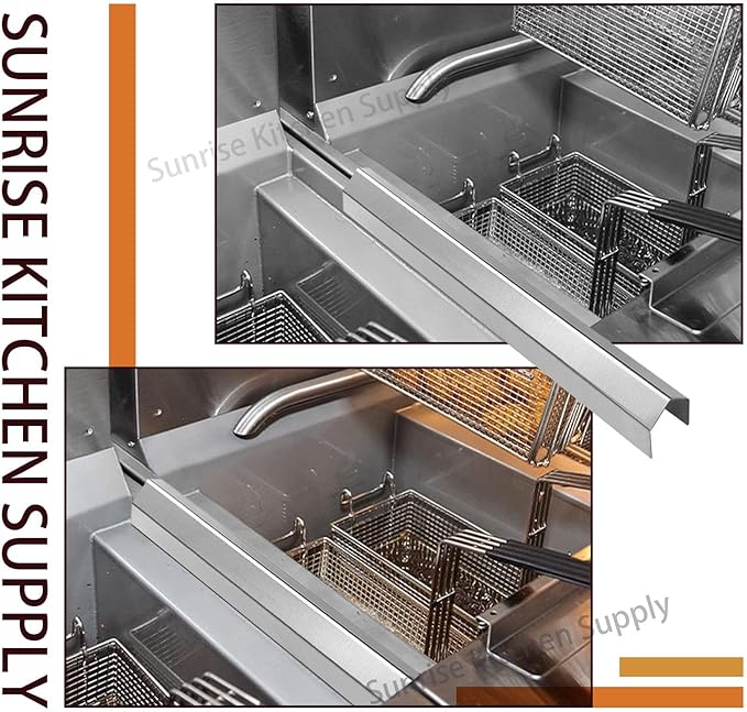 Sunrise Kitchen Supply 20 Gauge Stainless Steel Deep Fryer Joining Strip/Connector (23"L x 1 1/2"W)