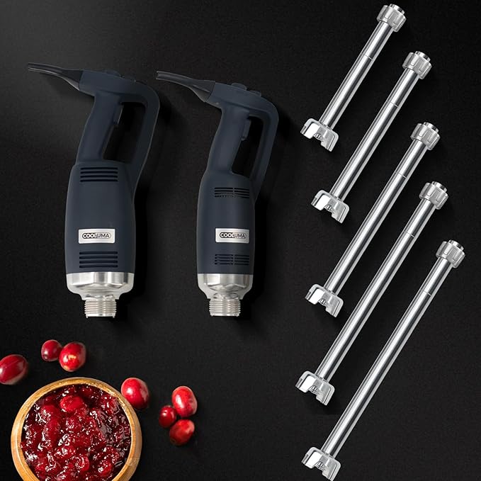 X-Heavy Huty 750W Commercial Immersion Blender, 20 Inch Removable Shaft, 8,000-19,000 RPM Variable Speed, 42 Gallons Hand Mixer, Secure Dual Button Start.