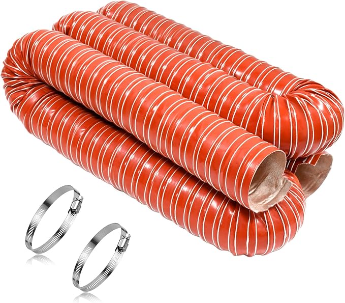 NOWBALL 3.5in Automotive Air Duct Hose, Length 3 Meter-10ft, 3.5" Silicone Flexible Cooling Ducting, 89mm High Heat Brake Exhaust Hose for Car, Garage, Dryer Air System
