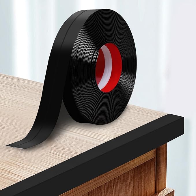 Storystore Wall Corner Protector Moulding Trim 1.6 in x 13 Ft,Peel and Stick Corner Moulding Trim, Self Adhesive Corner Guards Edge Protector for Wall Edge Corner, Countertop,Black