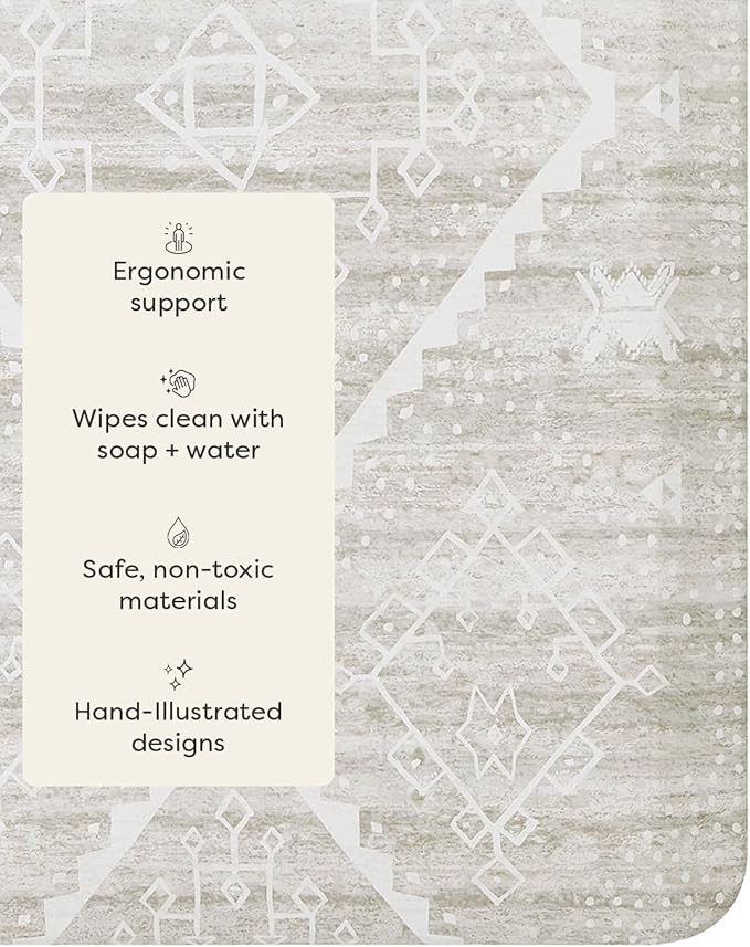House of Noa Nama Standing Mat – Anti-Fatigue Cushioned Kitchen Mats for Floor | Ergonomic Bounce-Back Foam Kitchen Mats | Anti-Fatigue Mats for Kitchen & Standing | Ula Driftwood | 22"x36"