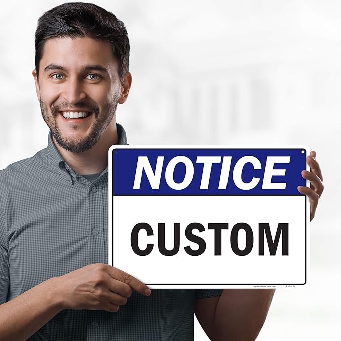 Custom Safety First Sign, Ansi Sign, Osha Compliant, 10x14 Inches, 55 mil thick HDPE (high density polyethylene), Made in USA by My Sign Center