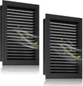 2-Pack Aluminum Gable Vent 12" x 18" with Screen - Optimal Airflow Design, Ideal for Attic Houses, Opening: 10" x 16", Black