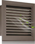 24"x24" Gable Vent Aluminum Alloy – Extra-Large Vent for Attics & Barns, Rustproof Mesh Prevents Critter Entry, Moisture Control, Opening 22"x22" Brown