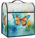 Kitchen Aid Mixer Cover Watercolor Butterfly Animal Stand Mixer Cover Compatible with 6-8 Quarts Stand Mixers, Dust Covers with Zipper Pocket Foldable Washable Kitchen Aid Organizer Bag
