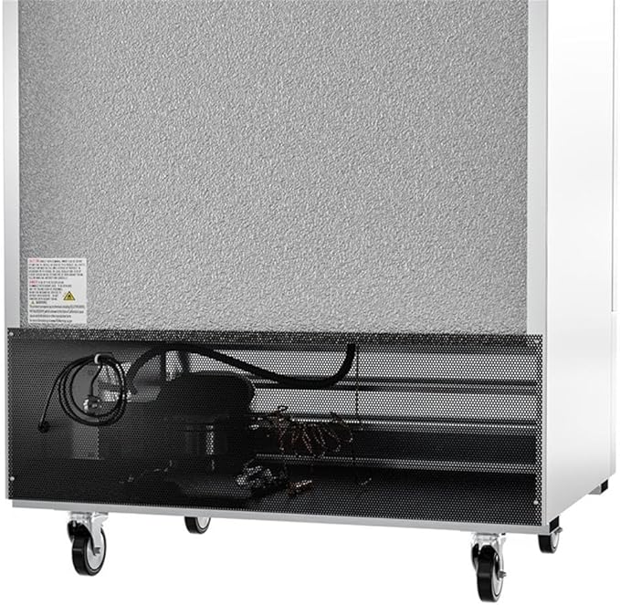 Pemberly Row 39 in. Commercial Stainless Steel 2-Door Reach-in Freezer in Silver
