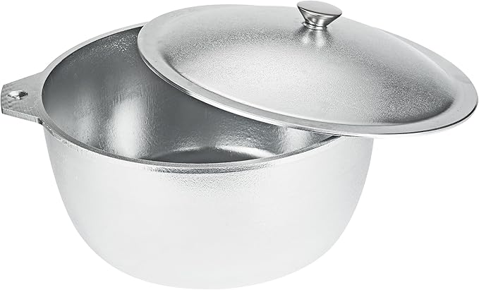 Cast Aluminum Dutch Oven Pot - Caldero/Kazan for Pilaf, Stews | Coating-Free, Even Heat & Fast Cooking Dutch Oven with Lid (13L)