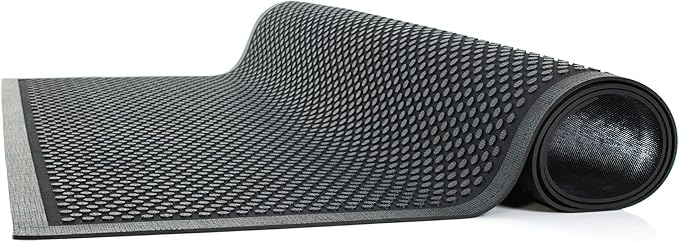 Guardian Easy Step Scraper 3X5 (33in x 58in) Indoor/Outdoor, Heavy-Duty, Solid Rubber Floor Mat,Black