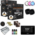 SteamSpa Steam System 18kW Steam Shower Generator with Bluetooth Wifi, Quickstart Continous Steam, Advanced Touch Pad Screen, Chroma Lights, Drain Pan and Auto Drain Oil Rubbed Bronze RVBS1800ORB-A