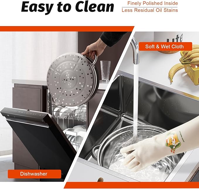 5 Tier Stainless Steel Steamer Cooker, 30cm Steam Pot Kitchen Food Cooking + Glass Lid Meat Vegetable Cooking Steam Pot Kitchen Cookware Food Steamer for Home Kitchen