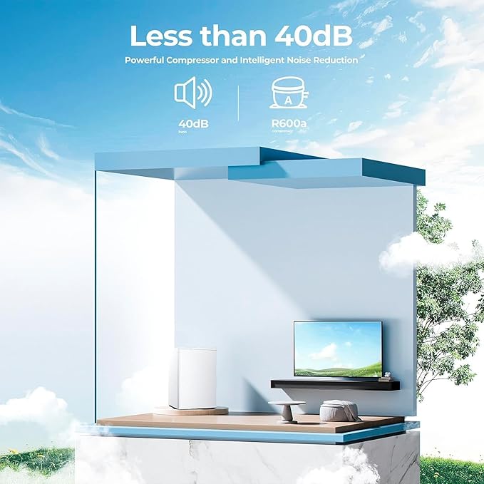 3.2 Cu.ft Small Freezer, Mini Upright Freezer with Adjustable Thermostat, Removable Shelves, Reversible Single Door, for Bedroom/Home/Dorms/Apartment (White)
