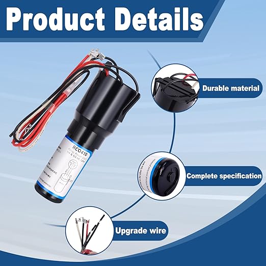 RCO410 3 in 1 Compressor Hard Start Capacitor Kit for Refrigerators & Freezers 1/4-1/3 H.P. 115VAC (1)