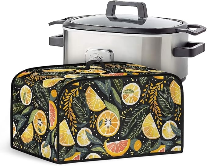 Sliced Fruit Slow Cooker Cover Compatible with 6-8 qt Slow Cooker Holder Dust Resistant Decor for House