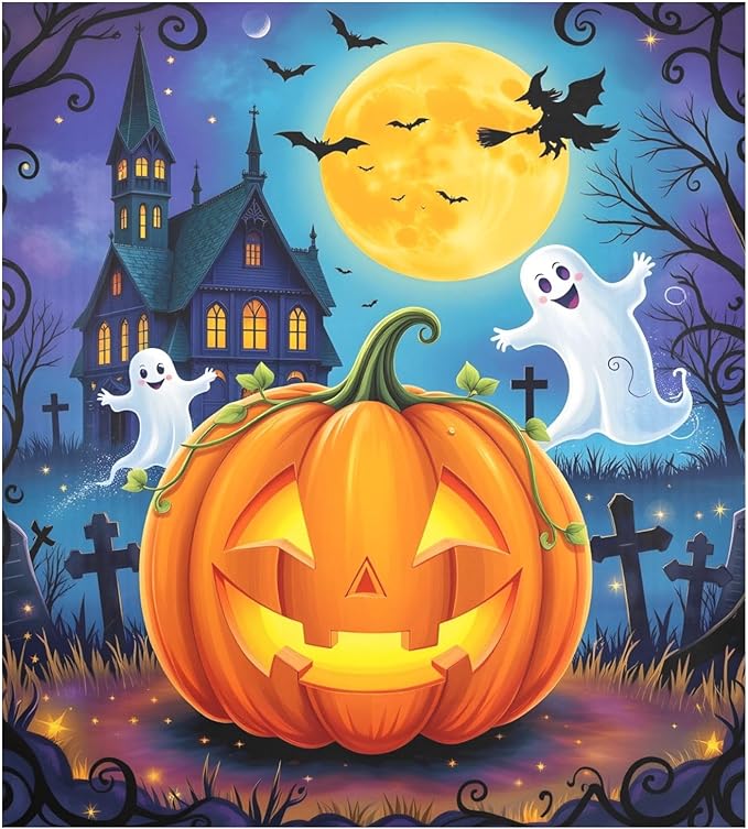 Pumpkin Ghost Witch Halloween Dishwasher Magnet Cover Sticker Magnetic Refrigerator Panel Front Door Fridge Microwave Decal Decorative