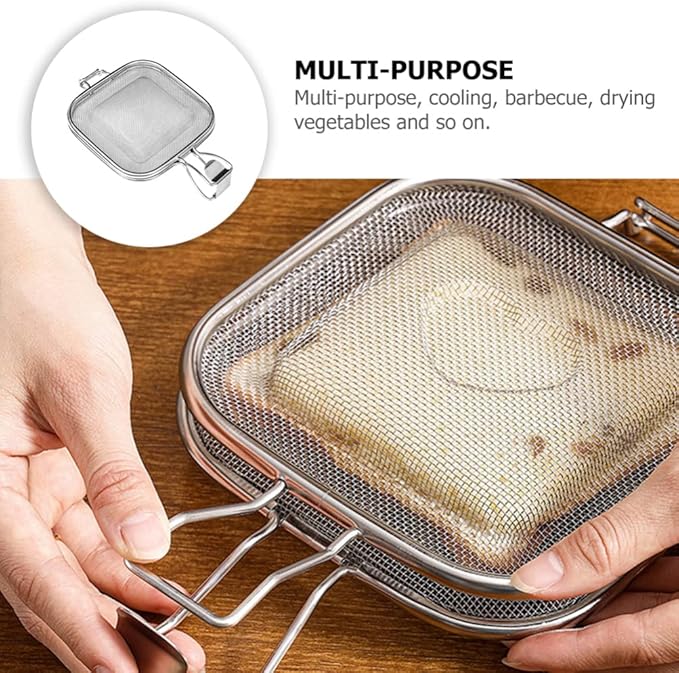 Sandwich Cage Toaster Sandwich Clip Sandwich Racks Breakfast Sandwich Maker Grill Press Grilled Cheese Maker Panini Press Stainless Steel Toaster Accessory Kitchen Utensils