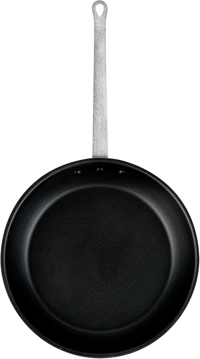 Restaurantware-Met Lux 14 Inch Fry Pans, Set Of 6 No-Stick Frying Pans - Induction-Ready, Triple-Riveted, Black Aluminum Cooking Skillets, Durable, For Searing, Sautéing, And Browning Food